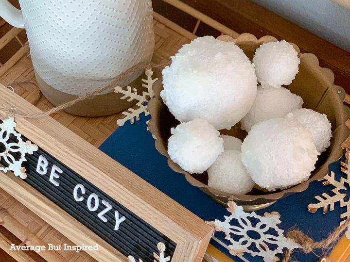 How to Make Fake Snowballs for Decor Average But Inspired