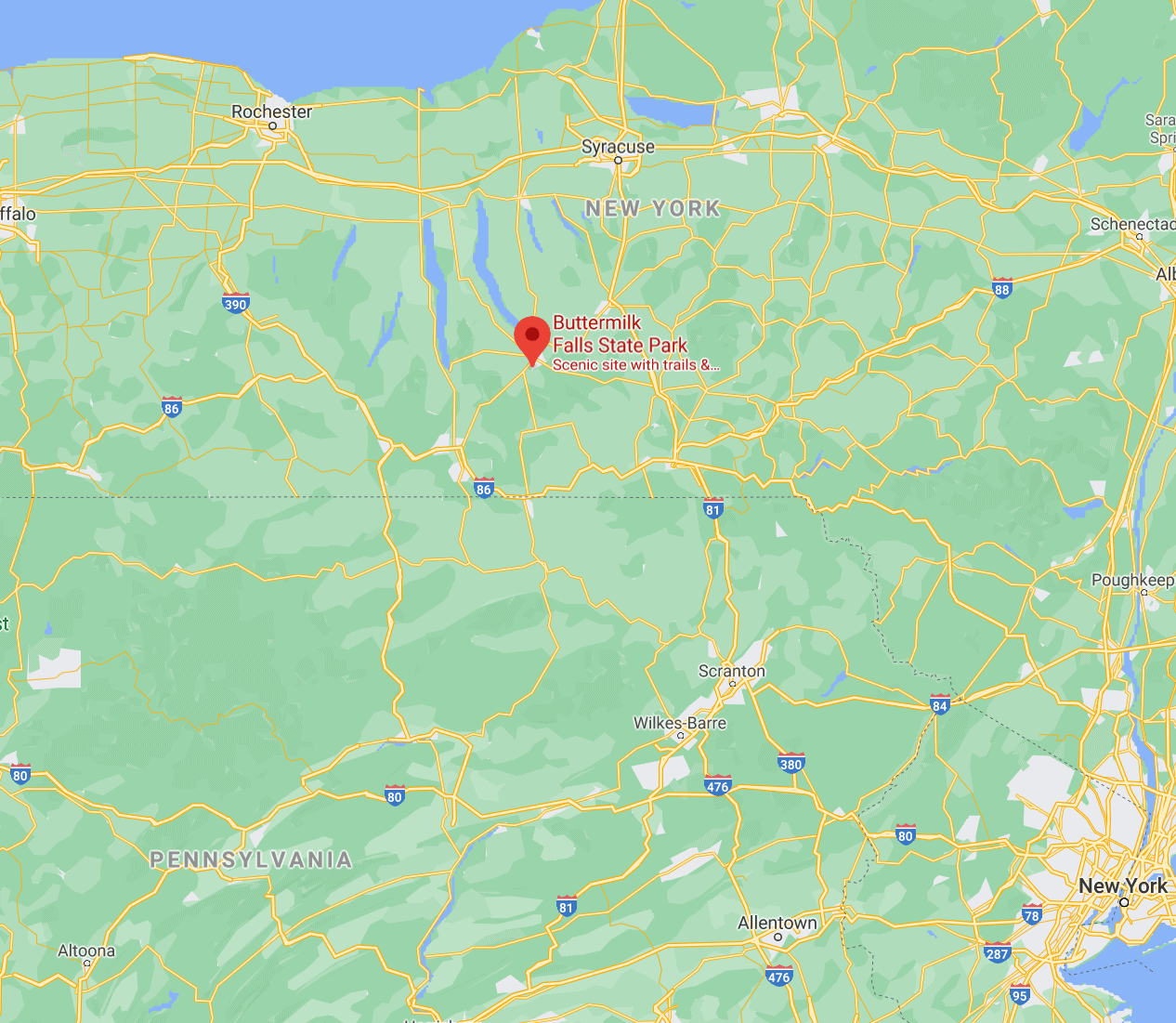 Hiking Buttermilk Falls State Park, New York Short and Steep Average