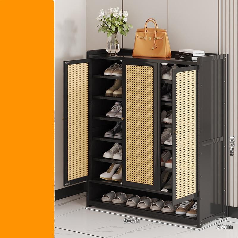 ZAPATERO DE BAMBU 3 PUERTAS 8 NIVELES NEGRO A Ver Qué Compro Costa Rica
