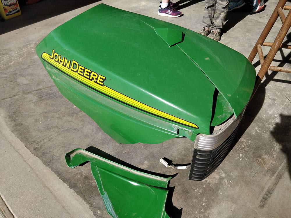 John Deere Lawn Mower Hood Repair with Fixit! Aves Maker of Fine