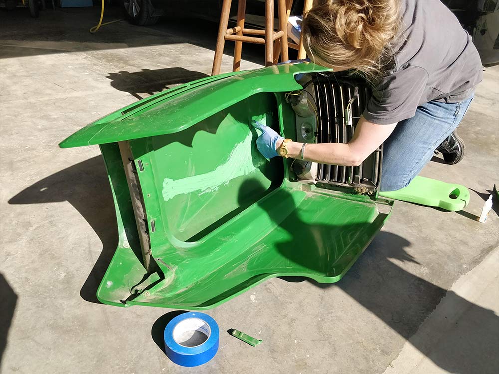 John Deere Lawn Mower Hood Repair with Fixit! Aves Maker of Fine