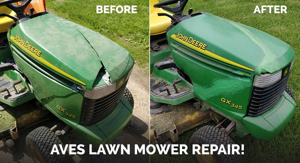 John Deere Lawn Mower Hood Repair with Fixit! Aves Maker of Fine