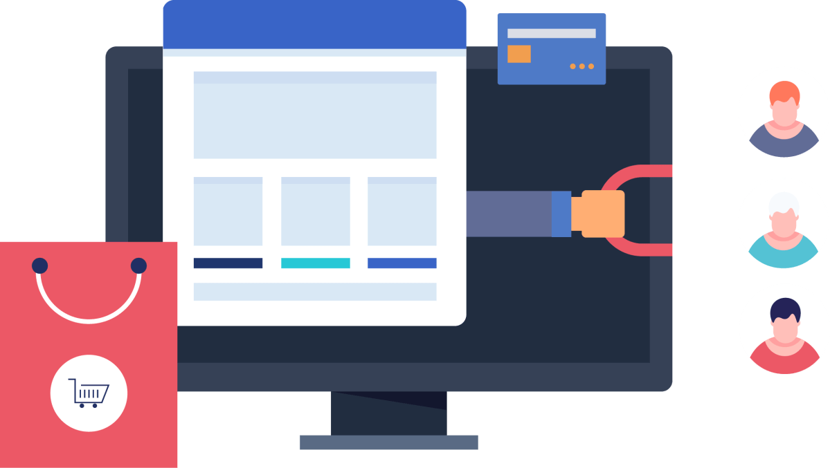 Modern b2b e commerce platform dashboard showing analytics, orders, and customer management