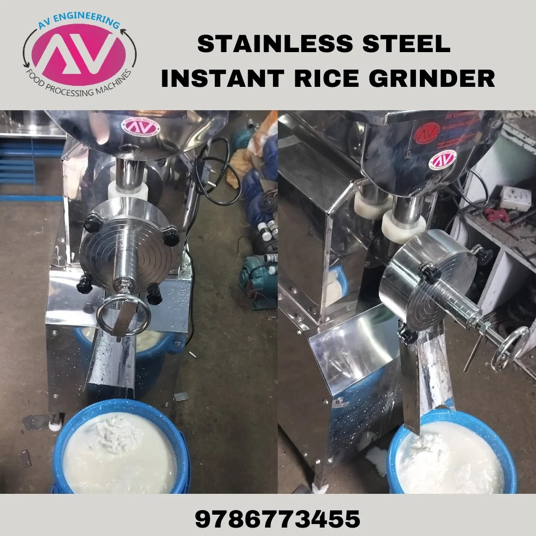 Stainless steel instant rice grinder from AV Engineering