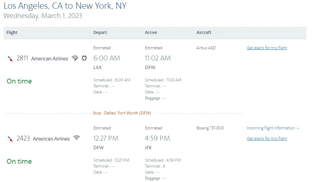 American Airlines Inflight Wifi WiFi [Free]
