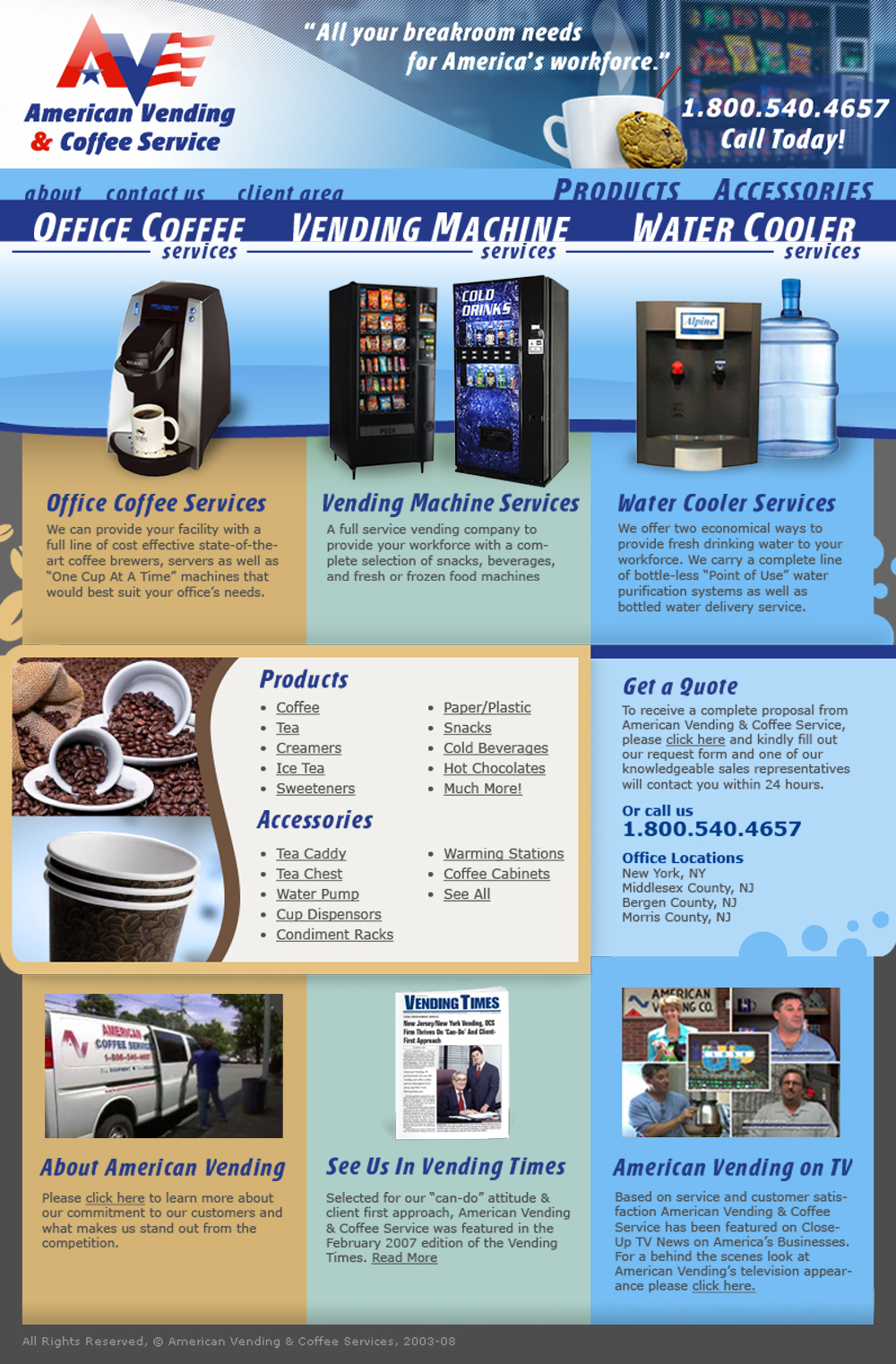 American Vending & Coffee Service Branding & Site Aviate Creative