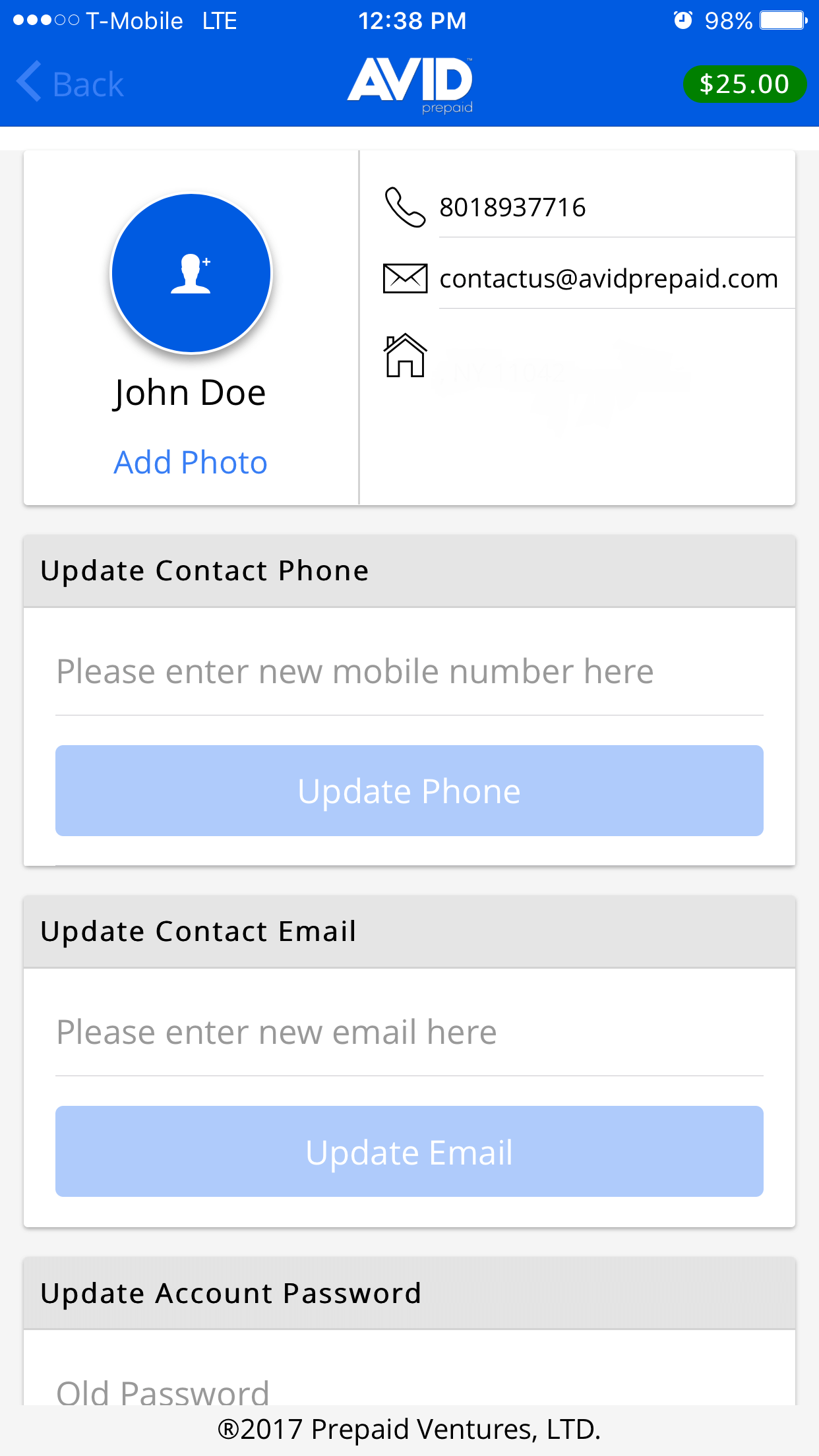 Avid Prepaid Digital Banking at its best