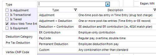 Transaction Type Add / Edit Transaction Types Avionte Classic