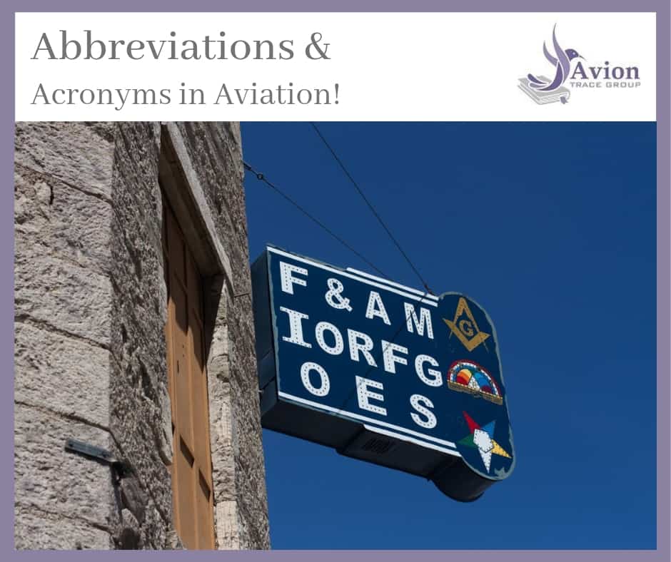 Acronyms and Abbreviations in Aviation Avion Trace Group, LLC