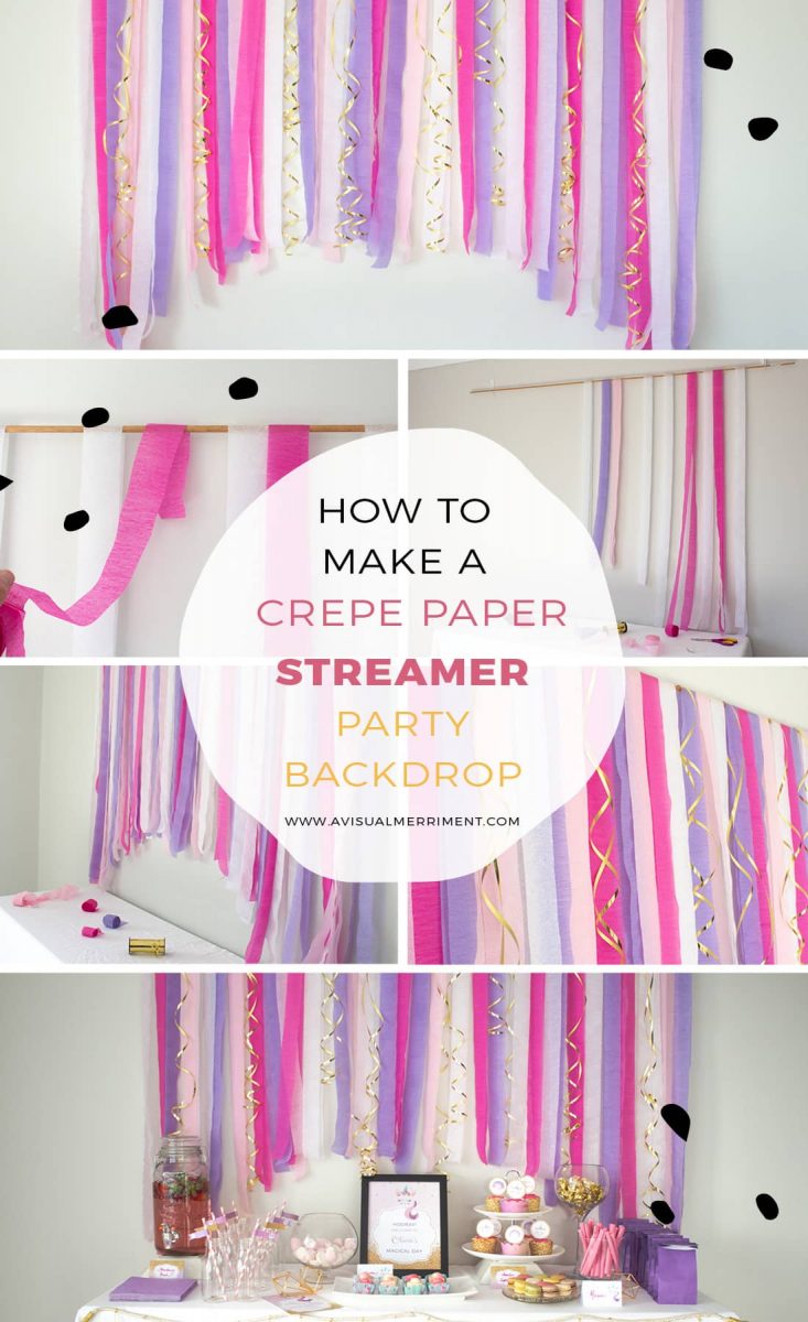 Diy Streamer Backdrop How To Make A Crepe Paper Streamer Backdrop A