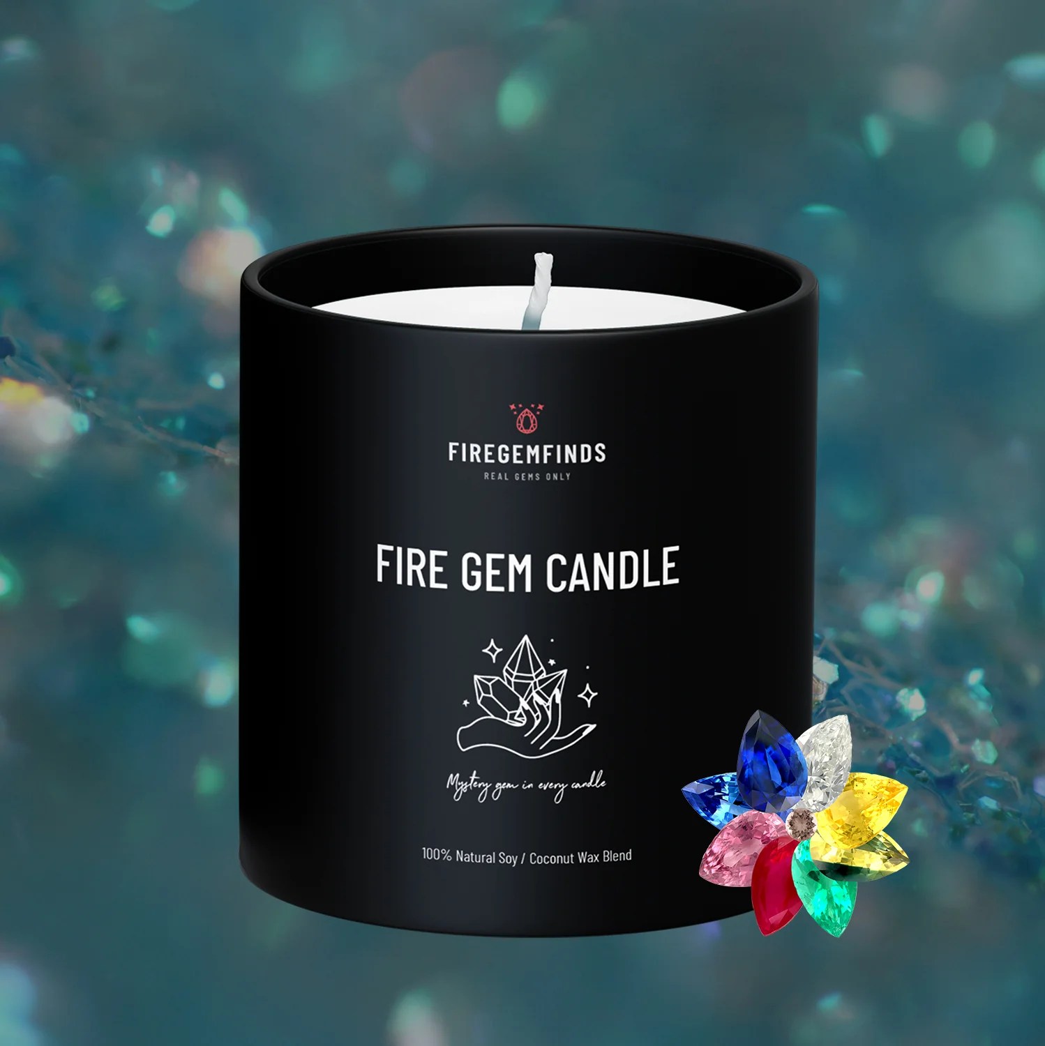 Fire Gem Candle. Real Gem In Every Candle! Avi The Gem Guy