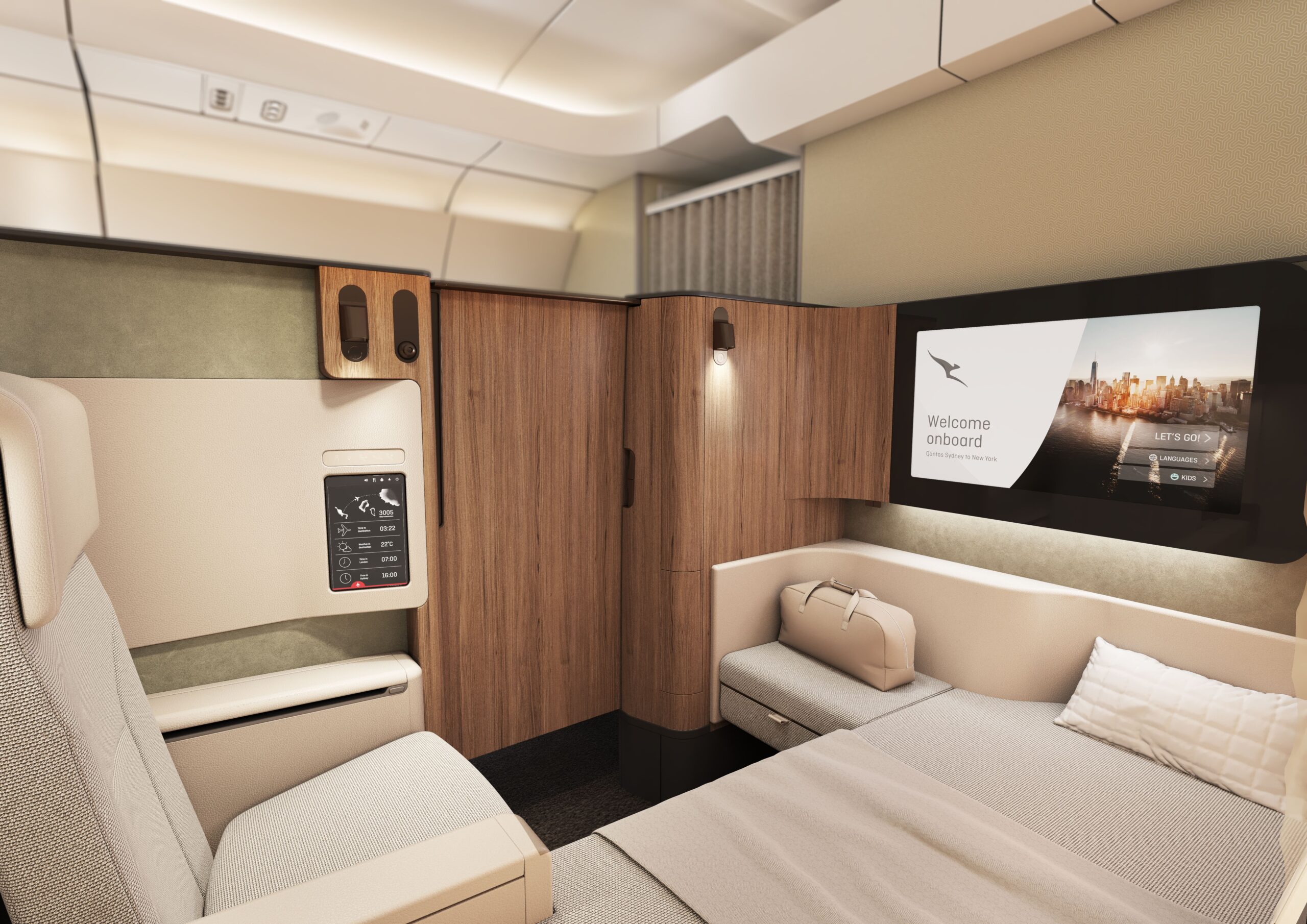 Qantas unveils entire cabin design of Airbus A350s