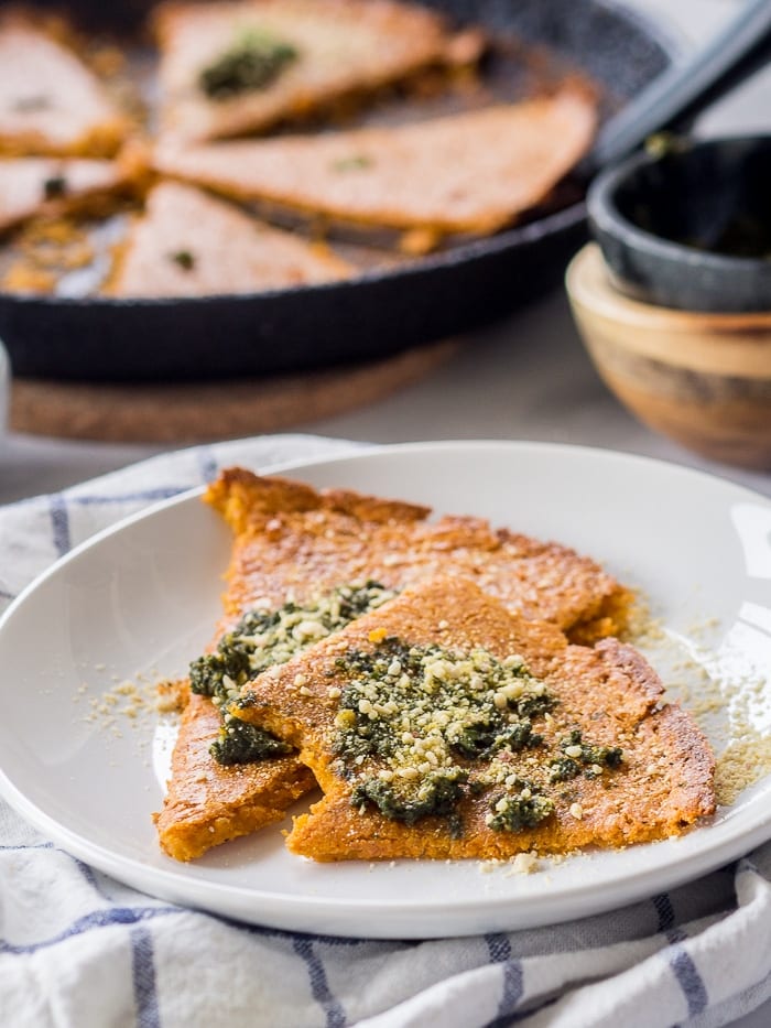 Chickpea Flatbread with Squash {GlutenFree, Vegan}