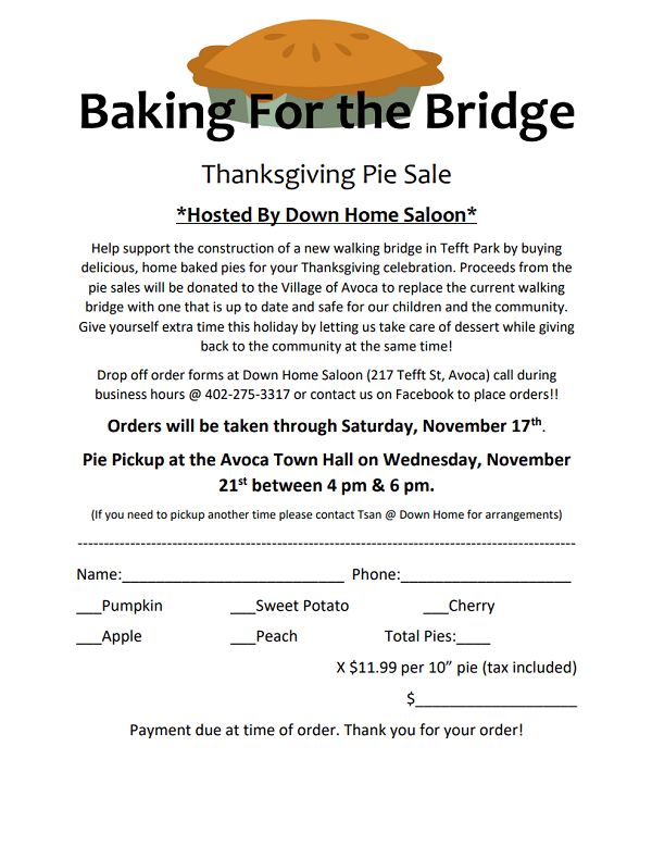 Avoca Community Newletter November 7, 2018