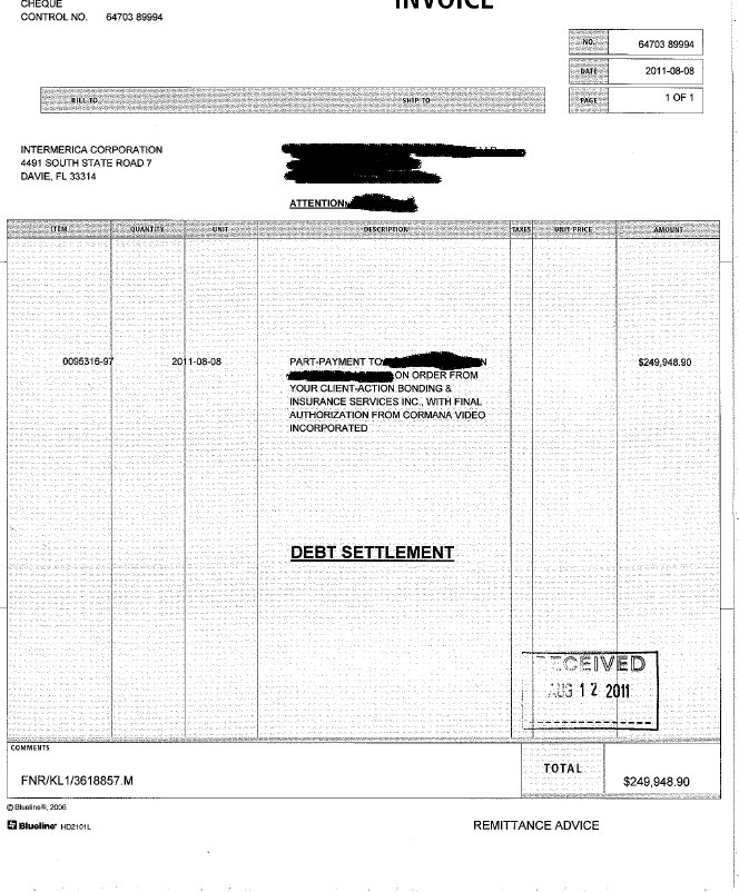 Garrison_Invoice AvoidAClaim Claims Prevention & Practice Management