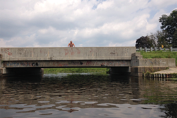 Bridge Jumping Off US12 Near Christiana Lake Animated GIF avoision