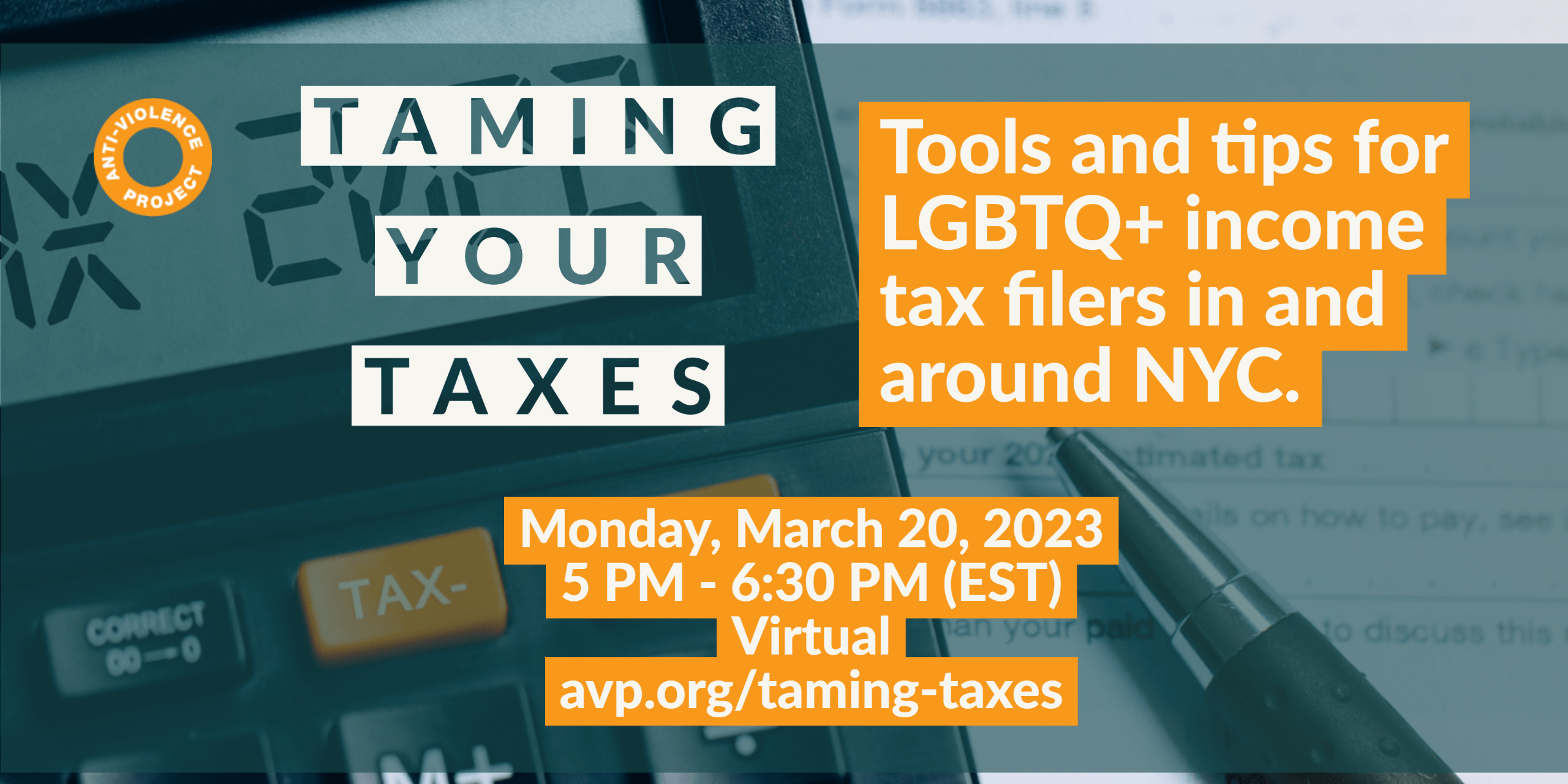 AVP's 'Taming Your Taxes' Gives Tax Filing Tips for LGBTQ+