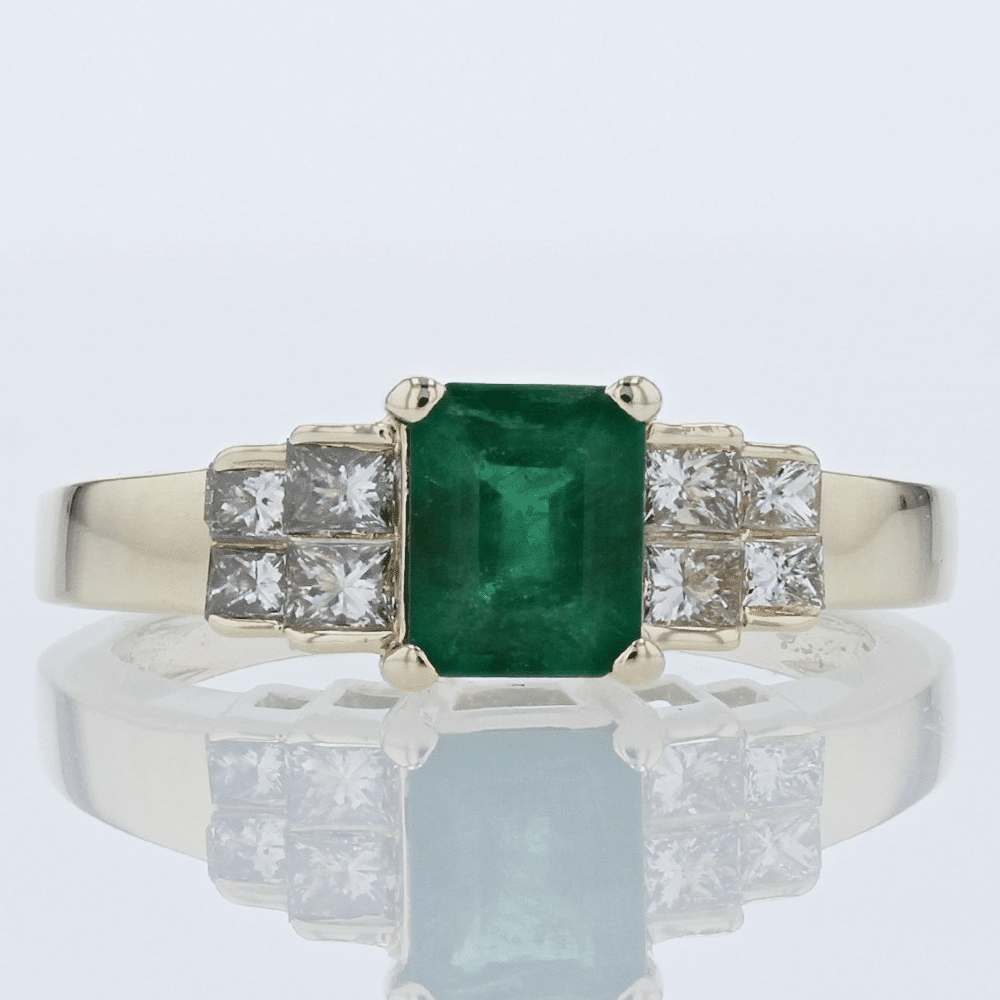 1Carat Emerald & Diamond Ring A&V Pawn