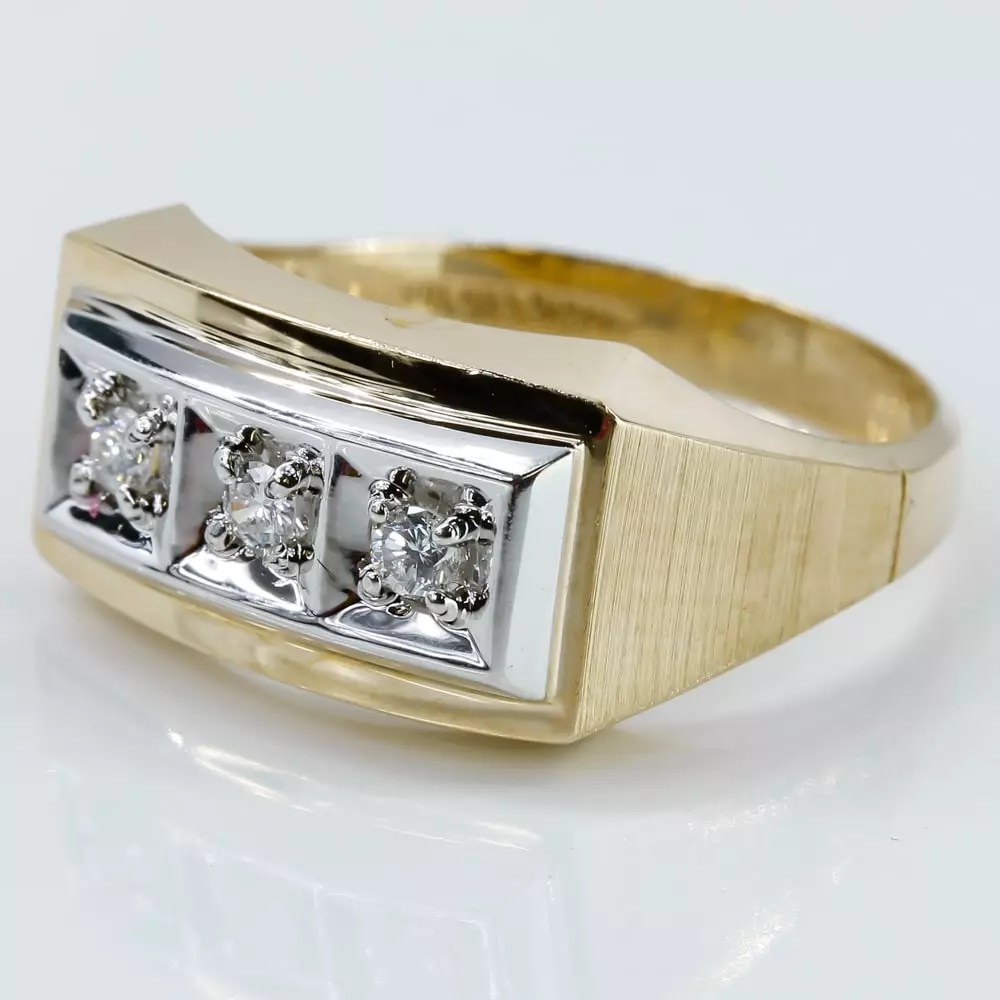 10K Gold 3Diamond Ring A&V Pawn
