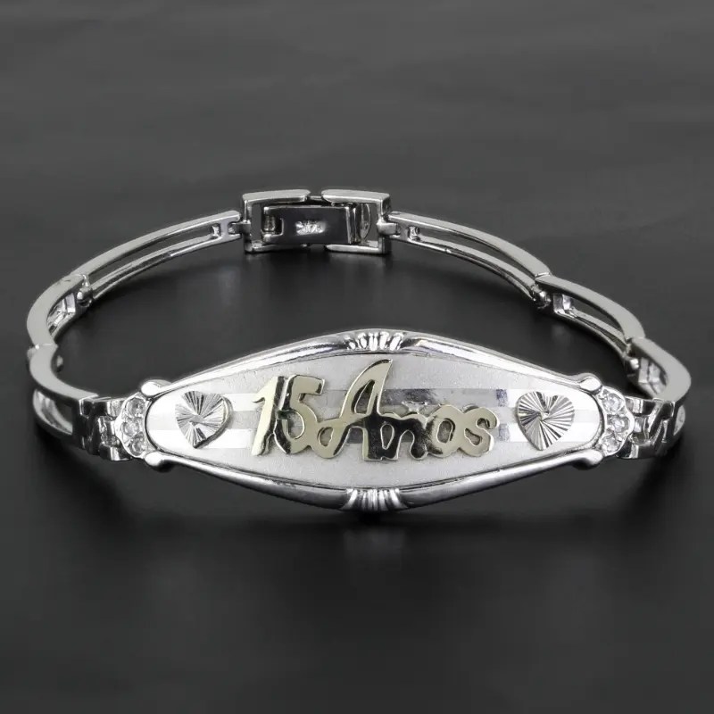 14k White Gold Quinceanera Bracelet w/ Diamonds A&V Pawn