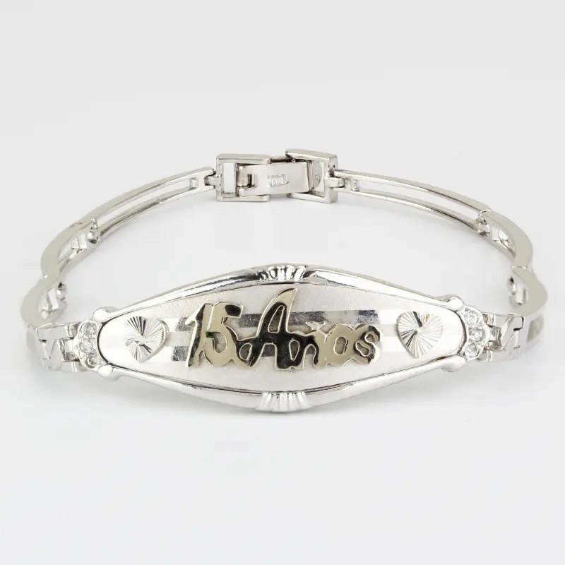 14k White Gold Quinceanera Bracelet w/ Diamonds A&V Pawn