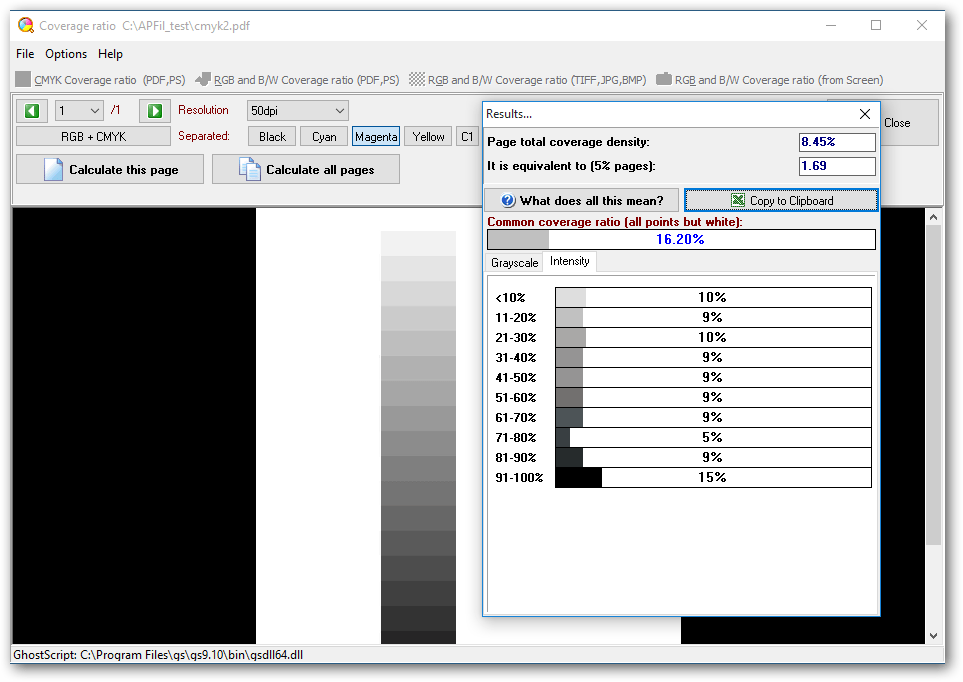 APFill Ink Coverage Calculator, How to calculate ink