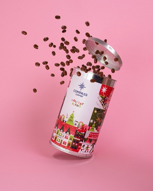 Illustration Compass Coffee Cherry Blossom par Catherine Pearson