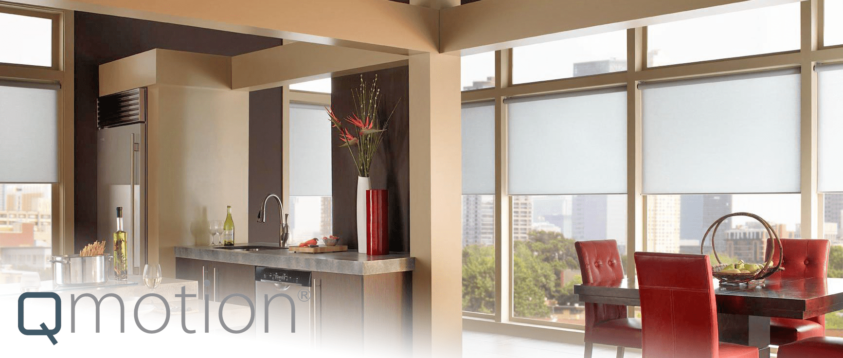 Qmotion advanced roller shades