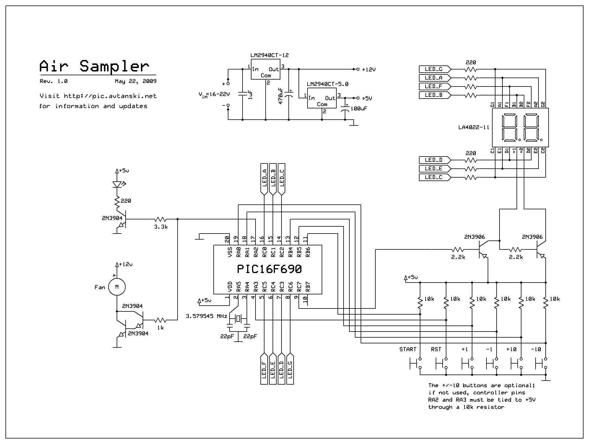 PIC Project Air Sampler Schematics & Code