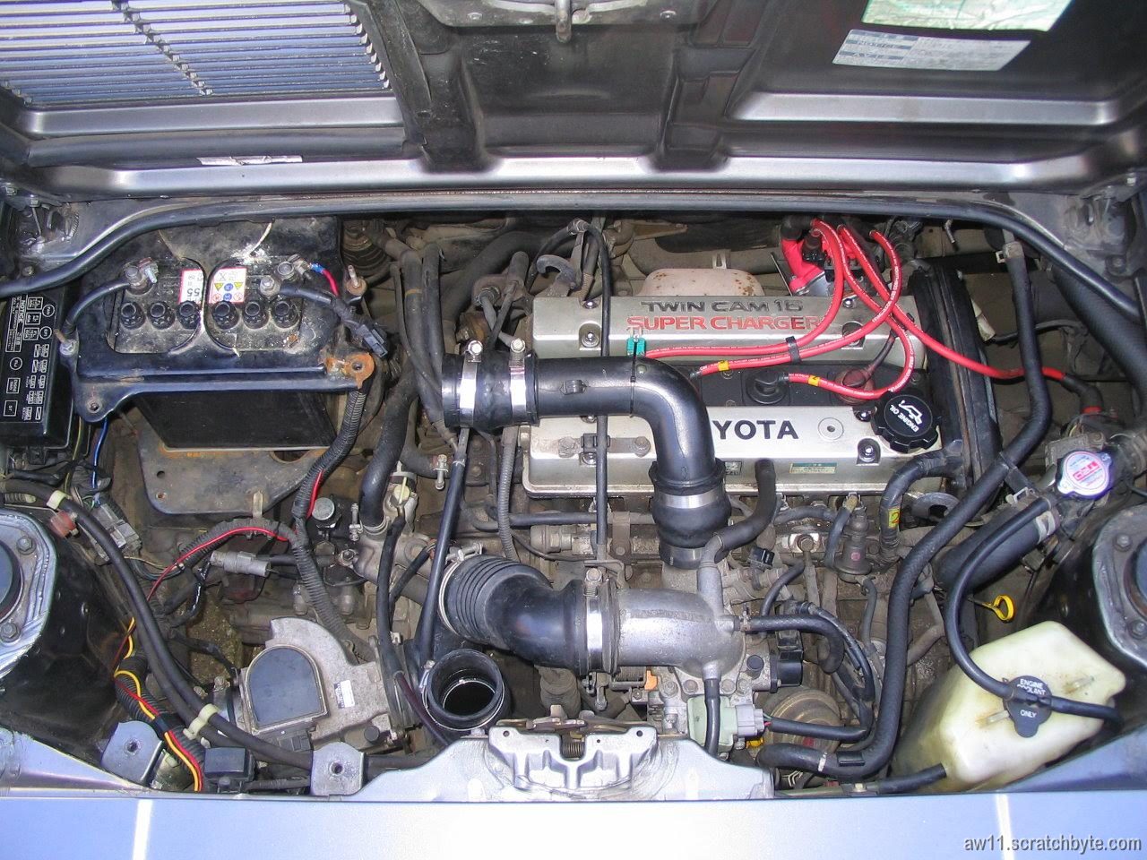 MR2 AW11 Engine bay – Ghost XI