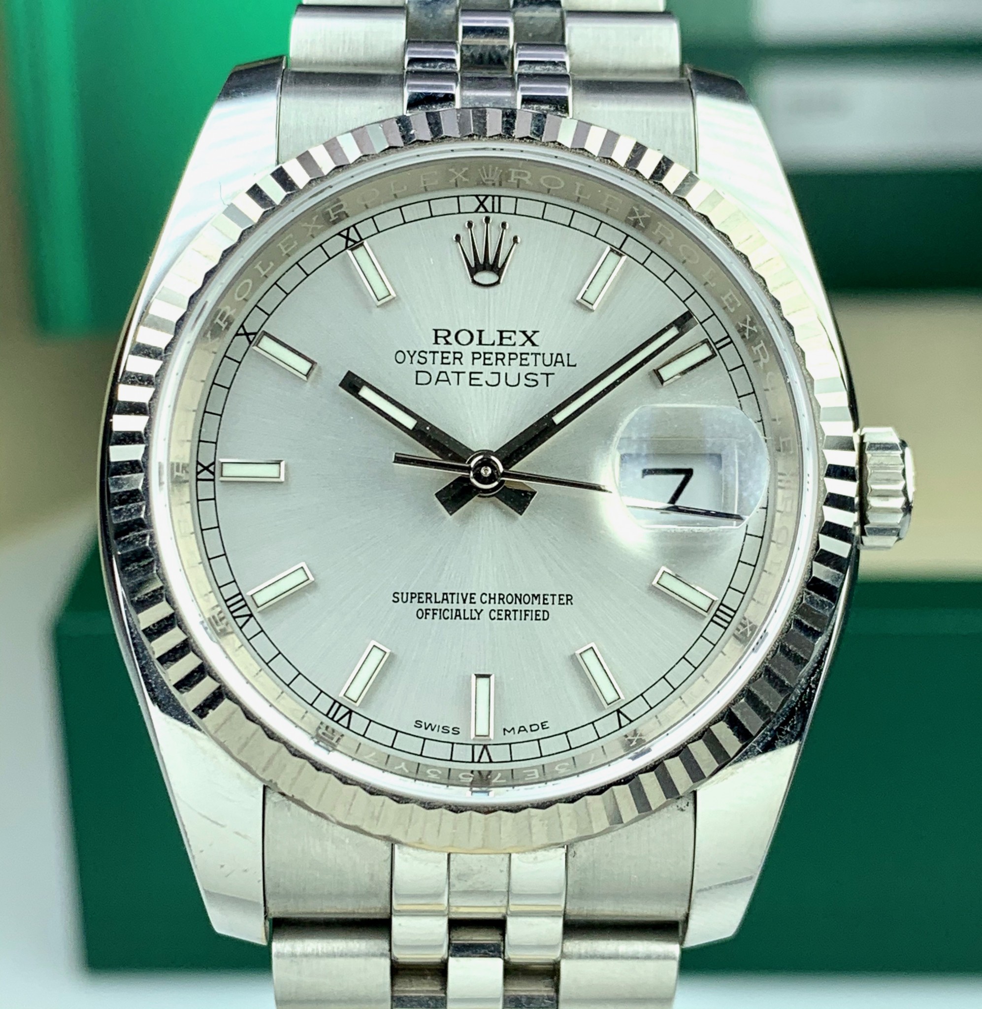 2019 Rolex Datejust 116234 36mm Stainless Jubilee with Box and Papers