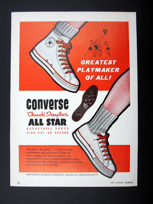 Converse Chuck Taylor AllStar Basketball Shoes 1961 print Ad