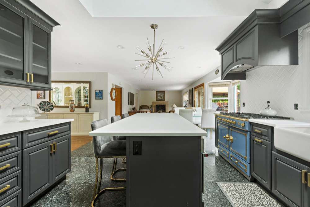 Grey Kitchen with Gold Hardware Ideas