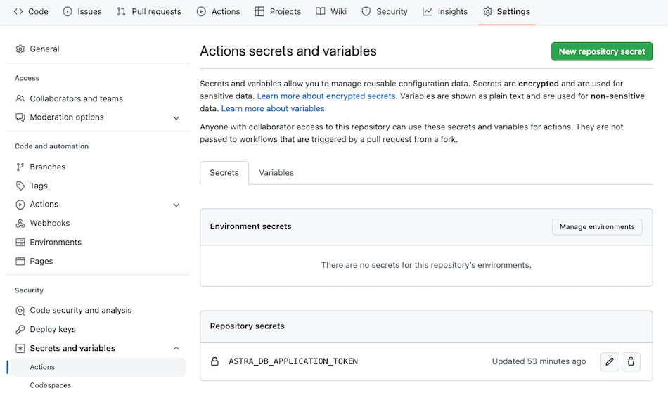 GitHub Actions AwesomeAstra