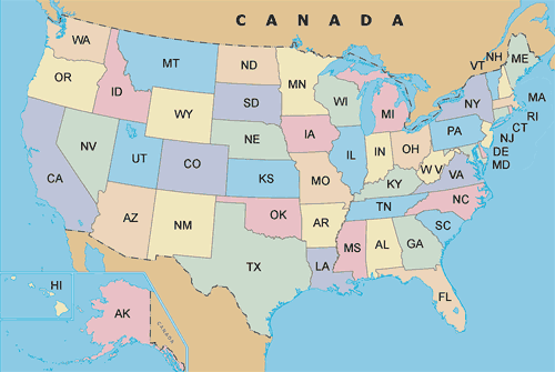 Show Me A Map Of The 50 States Celebrating the United States of America Fun Facts, State Symbols