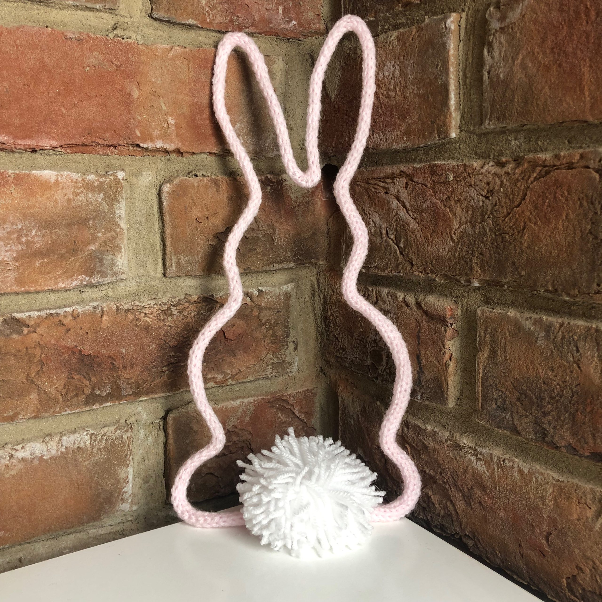 Easy to make knitted wire rabbits