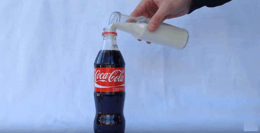 This Is What Happens When You Mix CocaCola With Milk •