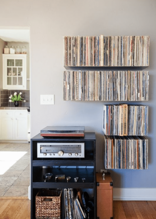 25 Creative DIY Vinyl Storage Idea for Easy Organizing