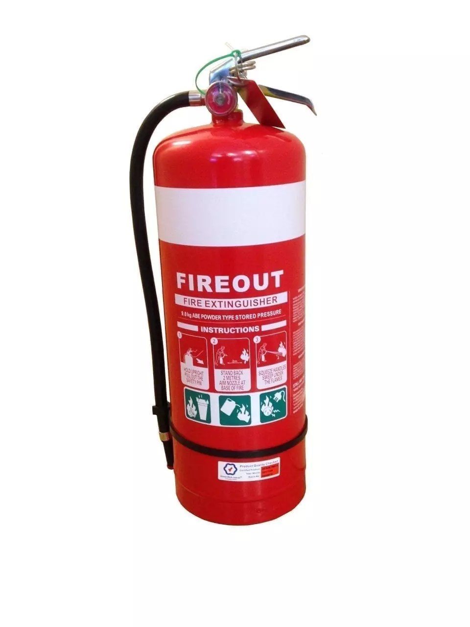 Fire Extinguisher 9kg DCP ABE Fireout 10A80BE AWFS