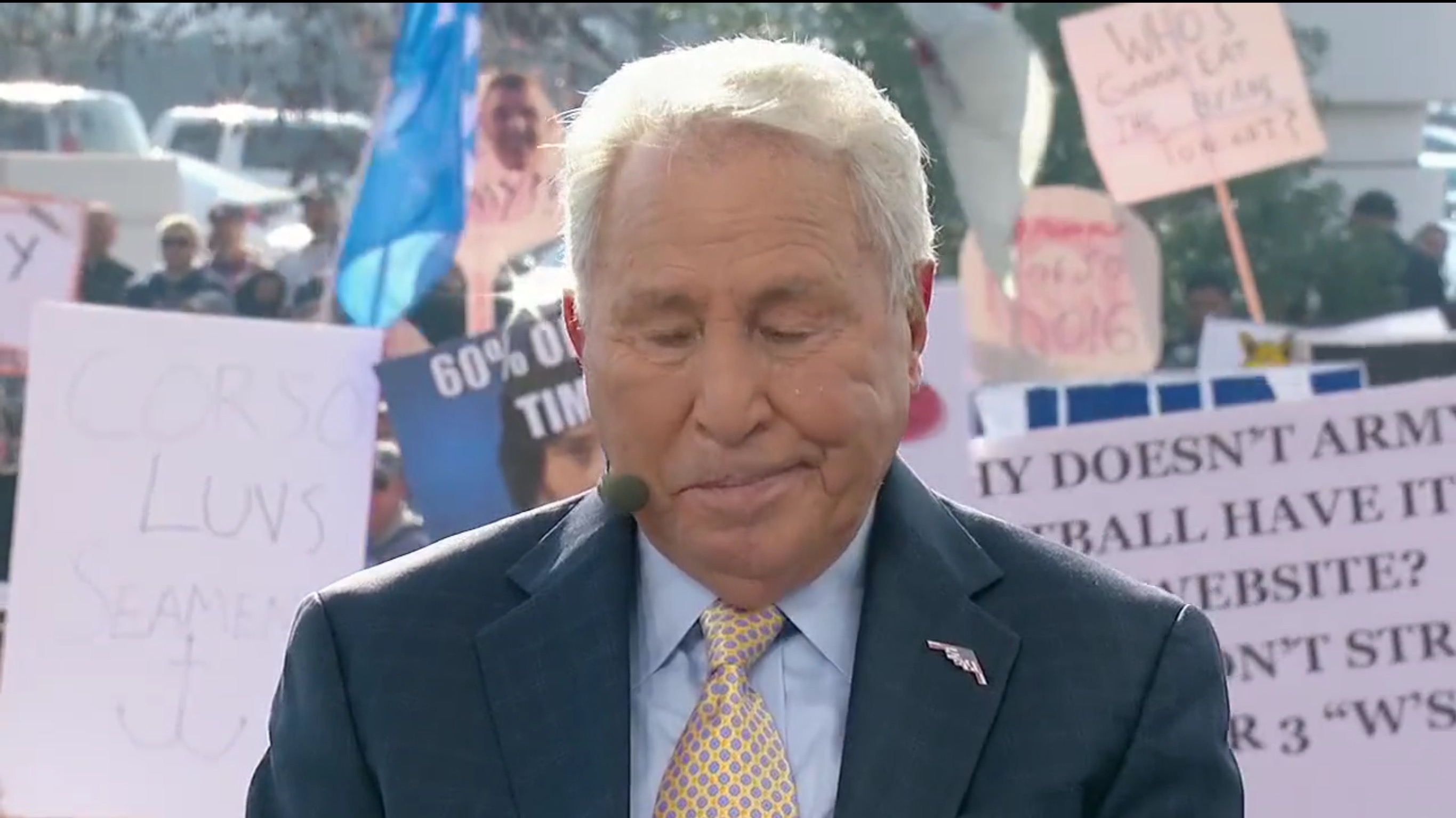 Lee Corso brought to tears when College GameDay dusts off old footage