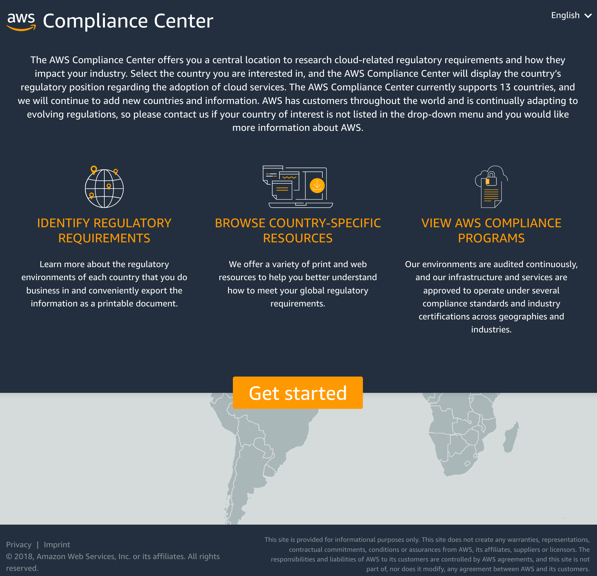 컴플라이언스 관련 정보 AWS Security Center