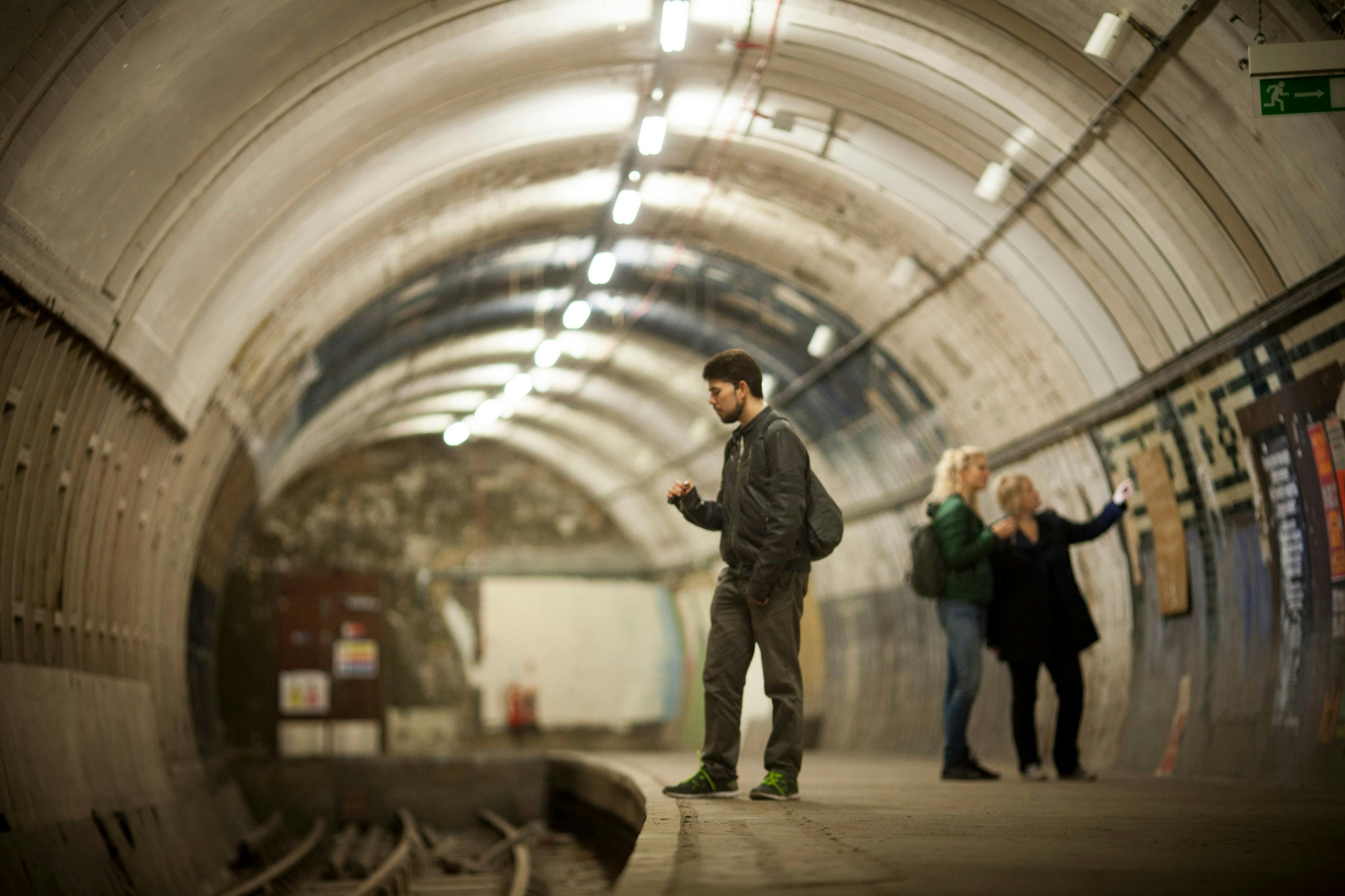 One of the abandoned platforms at Aldwych