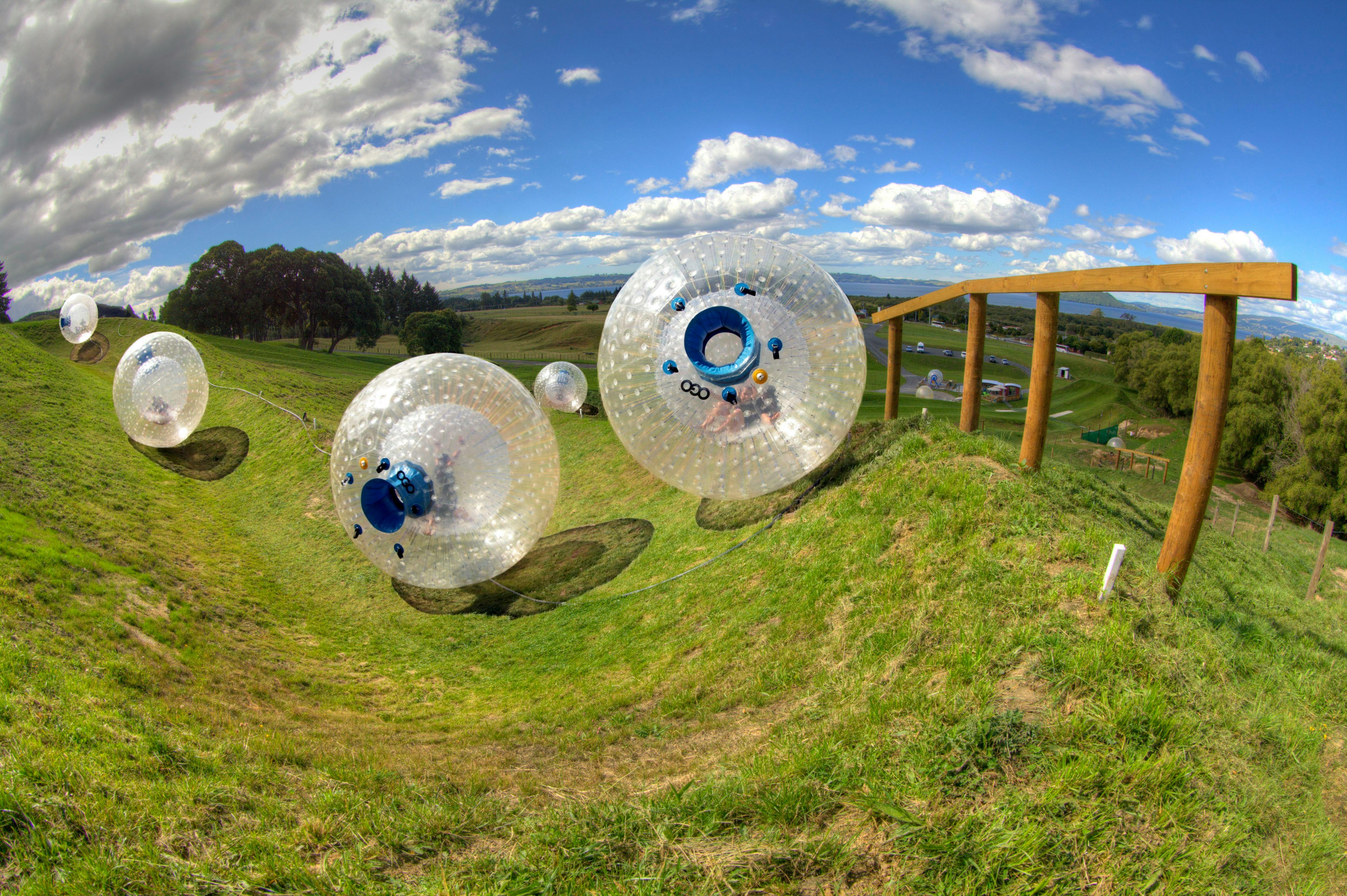 Zorbing at Outdoor Gravity Park