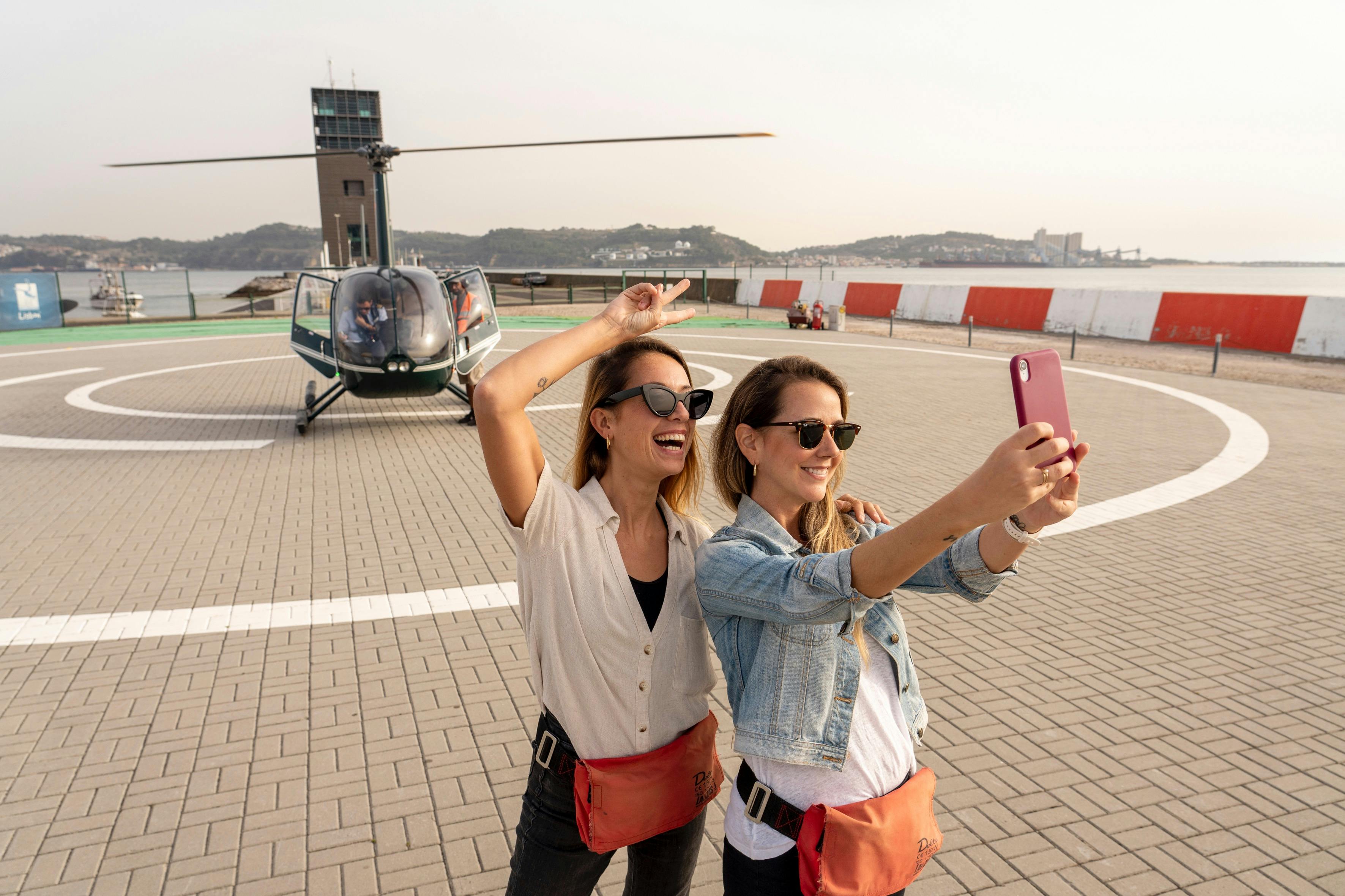 Lisbon: Guided Old Town Walking, Helicopter Flight & Boat Trip