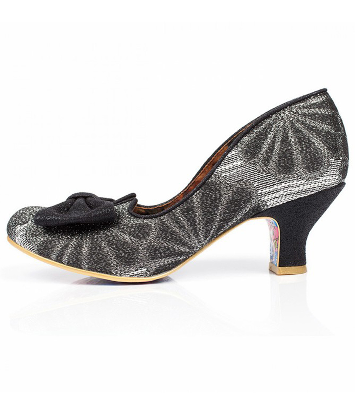 IRREGULAR CHOICE Dazzle Razzle Retro Vintage Heels in Silver
