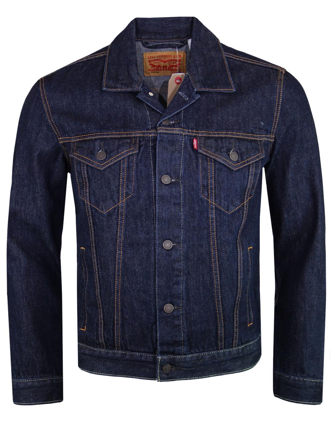 LEVI'S Men's Retro 1960s Mod Rinse Denim Trucker Jacket
