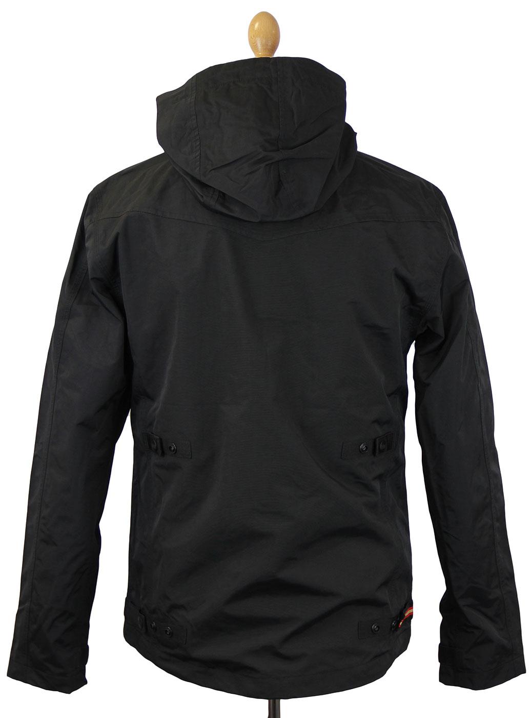 LUKE 1977 Complete Shower Retro Indie Waterproof Jacket in Black