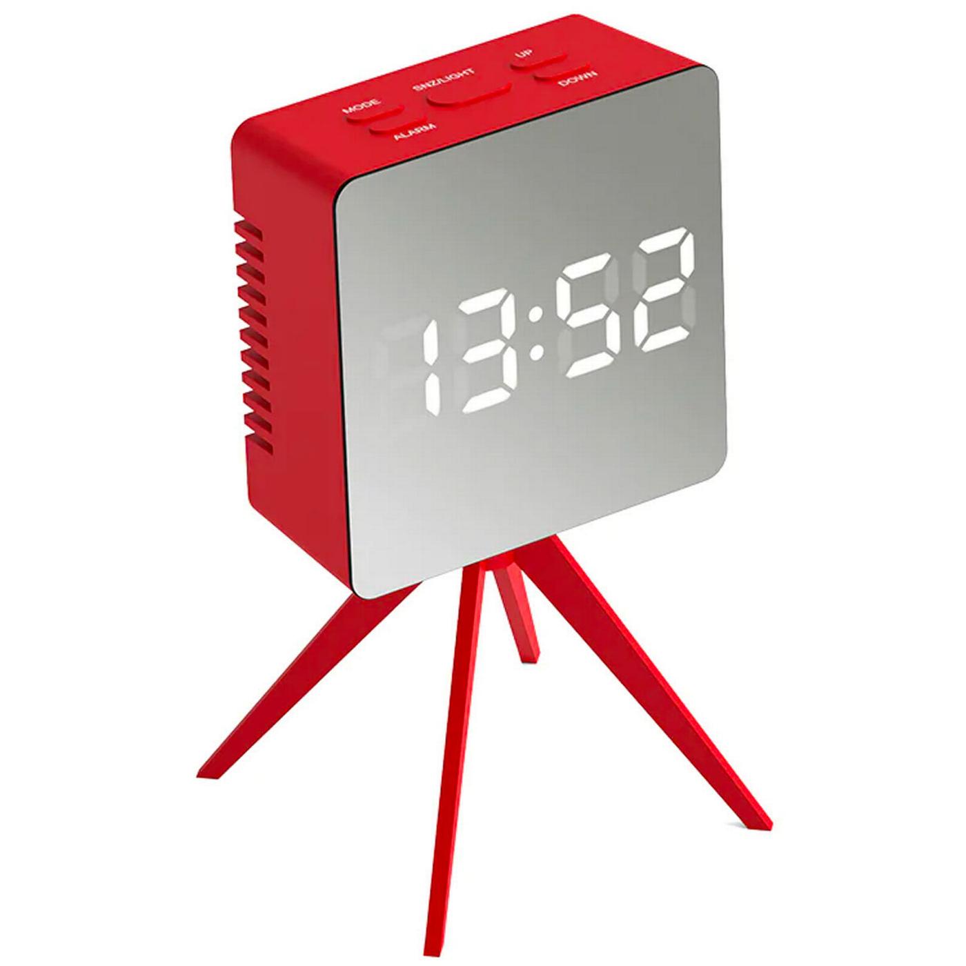 SPACE HOTEL BY NEWGATE CLOCKS Droid Retro Alarm Clock in Red