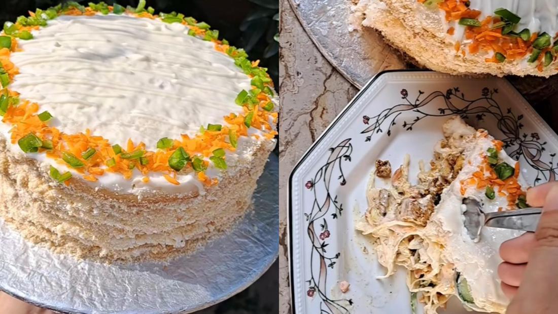 Unik! Baker Ini Bikin Cake dengam Isian Daging Ayam
