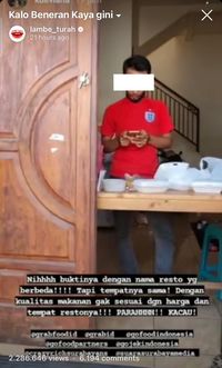 Viral Restoran Penipu, Pakai 7 Nama Berbeda di Aplikasi